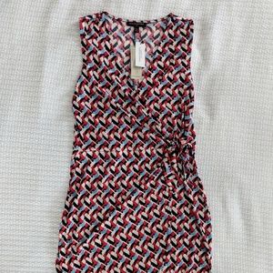 NWT blue/red print Banana Republic Factory dress